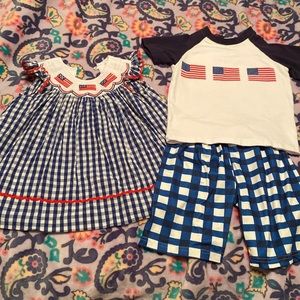 Sibling 4th of July set.